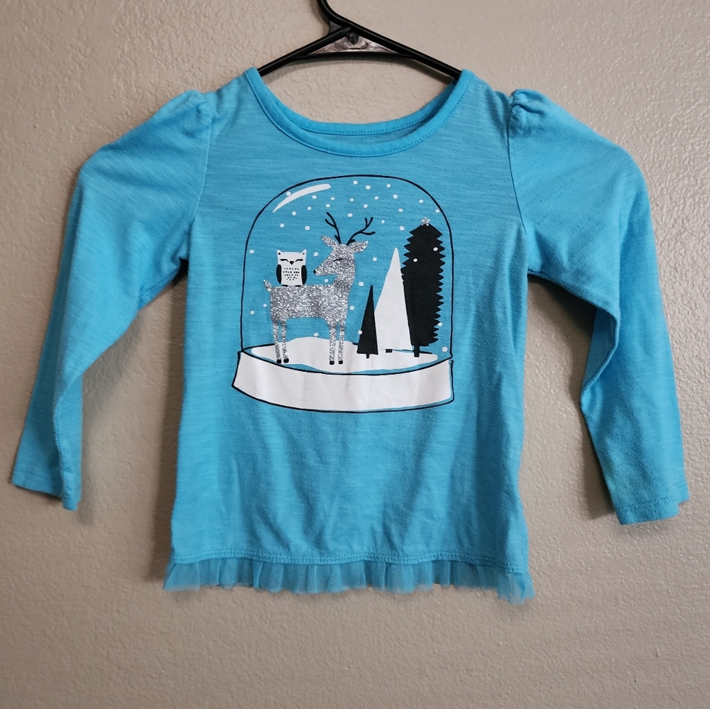 Blue Snow Globe Longsleeve